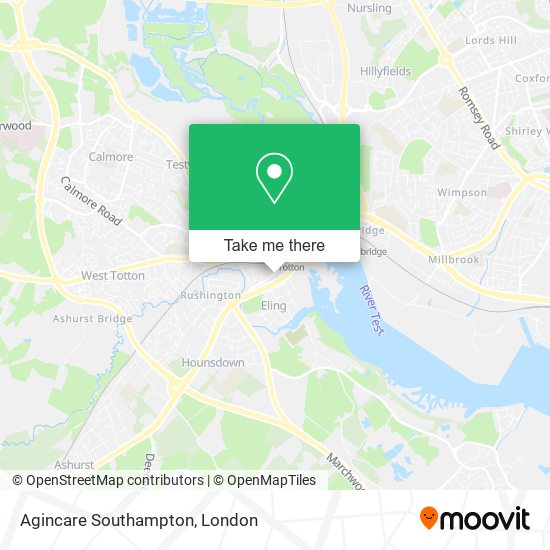 Agincare Southampton map