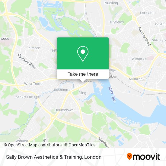 Sally Brown Aesthetics & Training map