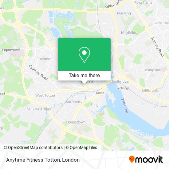Anytime Fitness Totton map