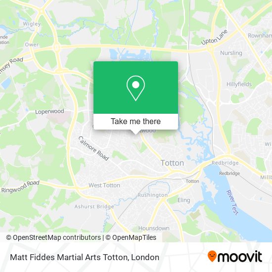 Matt Fiddes Martial Arts Totton map