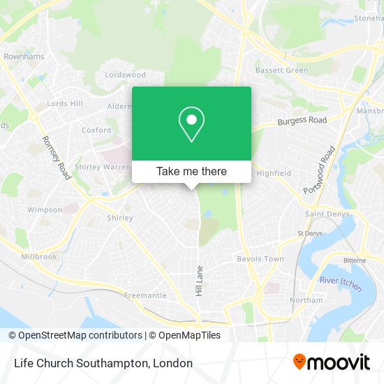 Life Church Southampton map