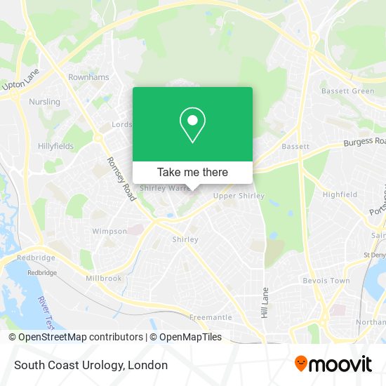 South Coast Urology map