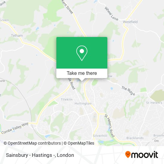 Sainsbury - Hastings - map