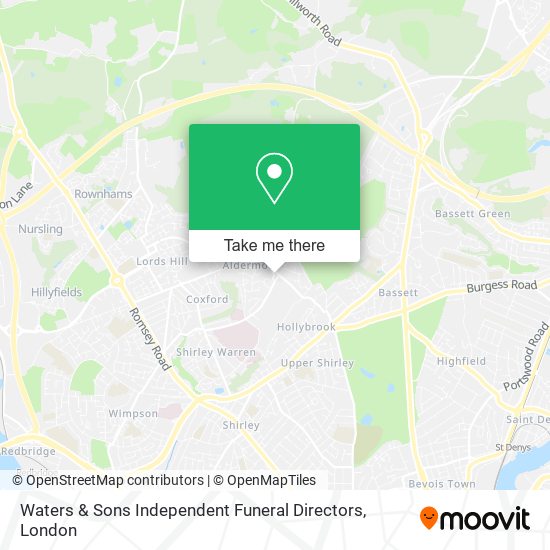 Waters & Sons Independent Funeral Directors map