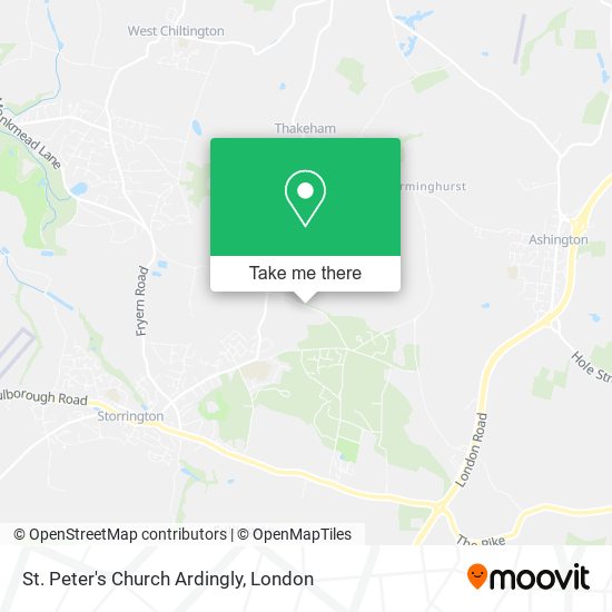 St. Peter's Church Ardingly map