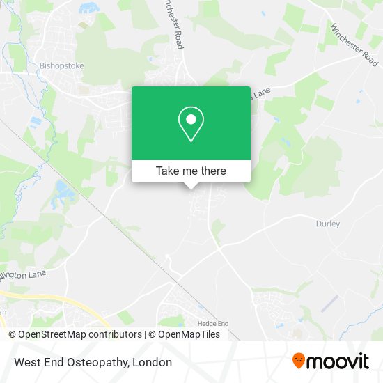 West End Osteopathy map
