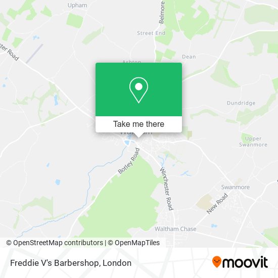 Freddie V's Barbershop map