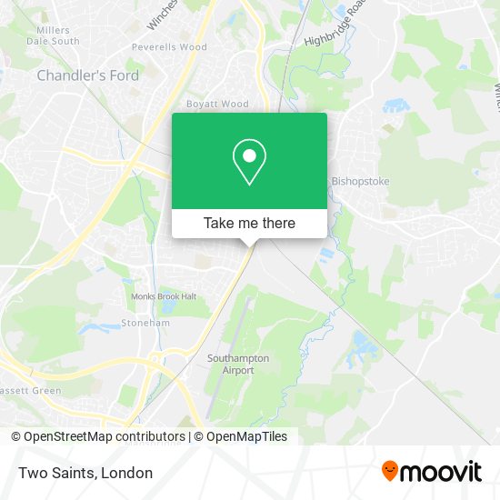 Two Saints map