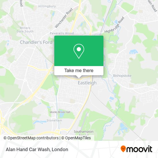 Alan Hand Car Wash map
