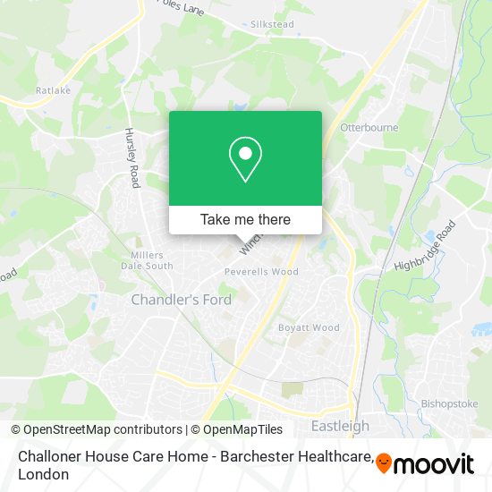 Challoner House Care Home - Barchester Healthcare map