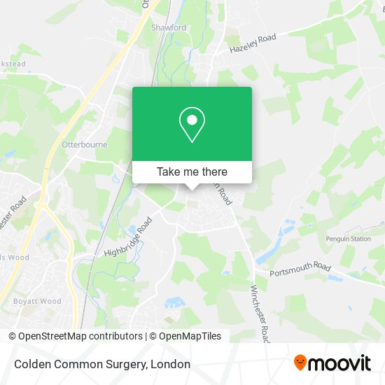 Colden Common Surgery map