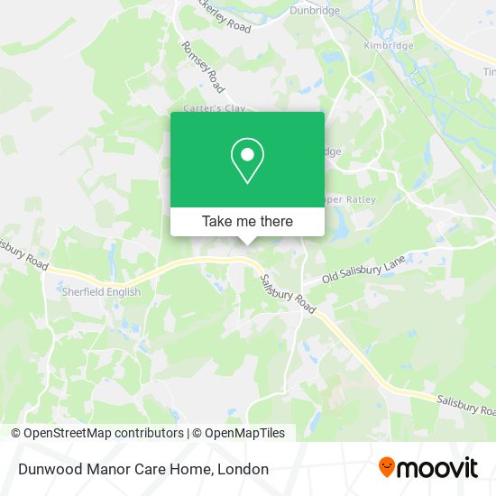 Dunwood Manor Care Home map
