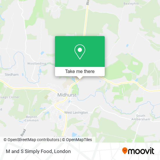 M and S Simply Food map