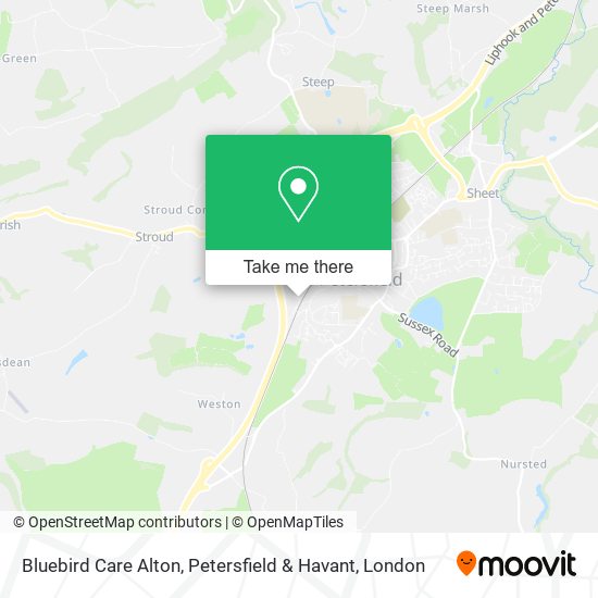 Bluebird Care Alton, Petersfield & Havant map