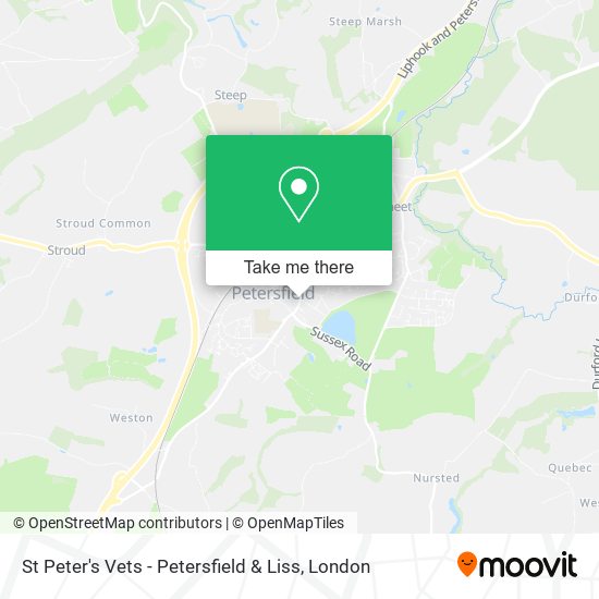 St Peter's Vets - Petersfield & Liss map