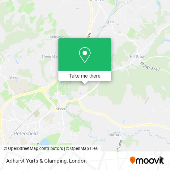 Adhurst Yurts & Glamping map