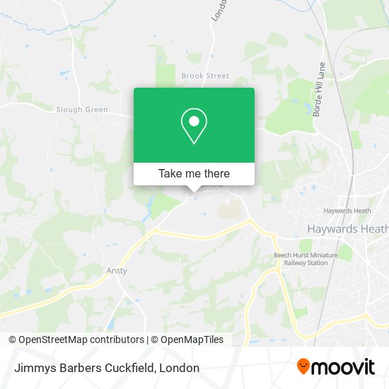 Jimmys Barbers Cuckfield map