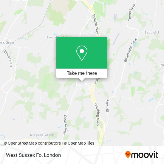 West Sussex Fo map