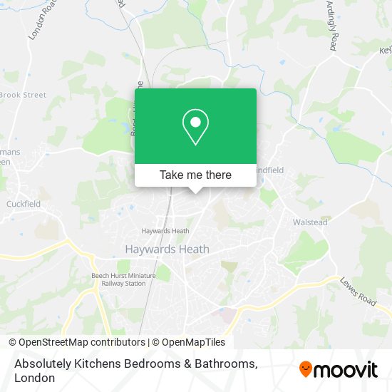 Absolutely Kitchens Bedrooms & Bathrooms map