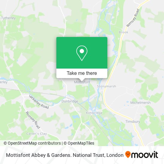 Mottisfont Abbey & Gardens. National Trust map