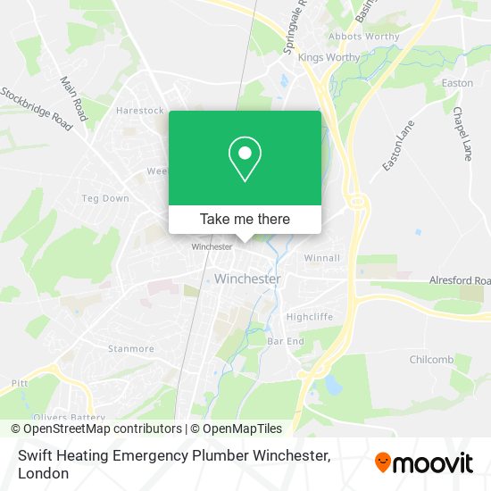 Swift Heating Emergency Plumber Winchester map