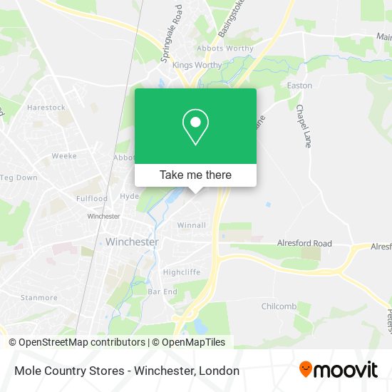 Mole Country Stores - Winchester map