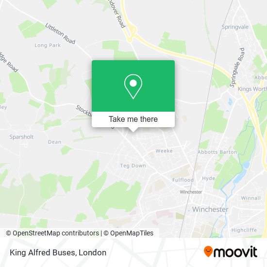 King Alfred Buses map