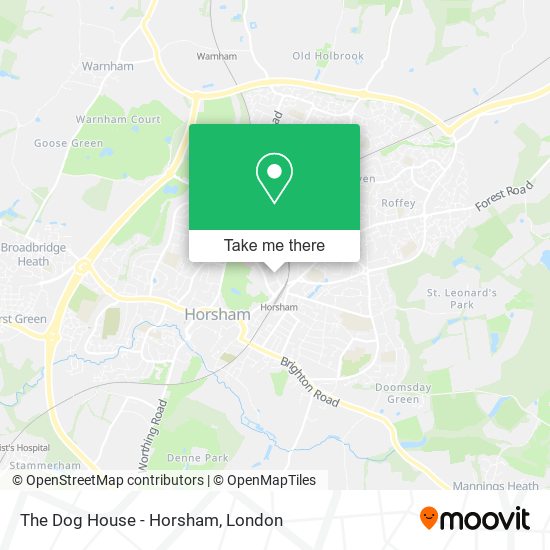 The Dog House - Horsham map