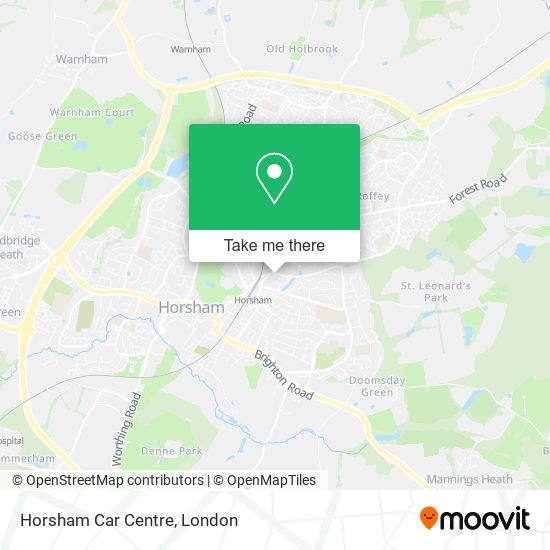 Horsham Car Centre map