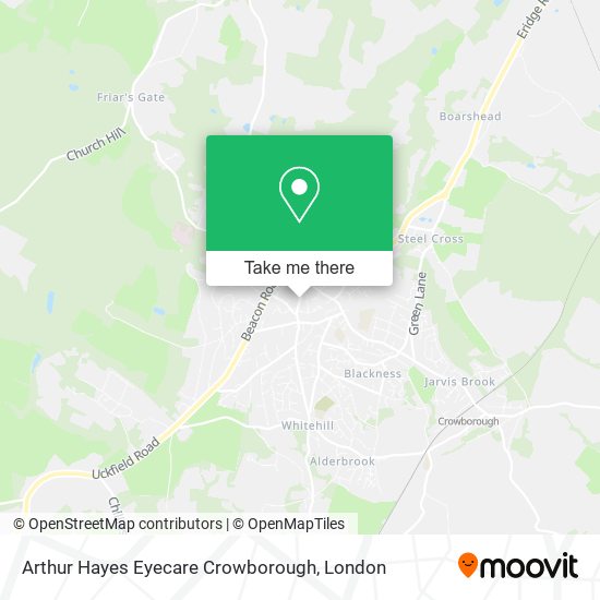 Arthur Hayes Eyecare Crowborough map