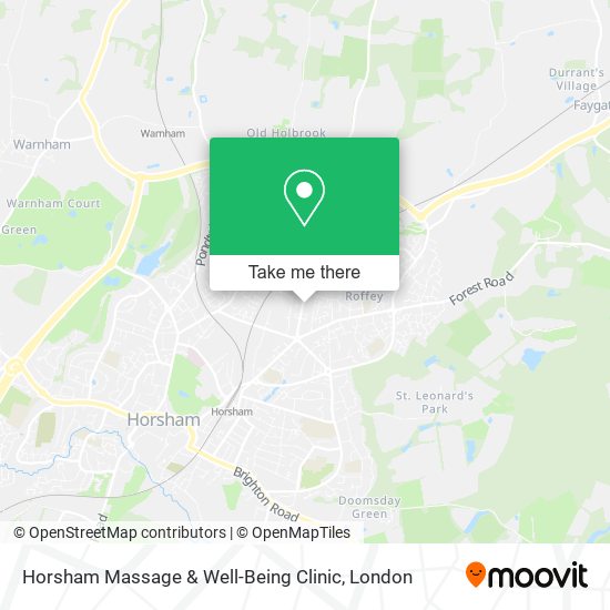 Horsham Massage & Well-Being Clinic map