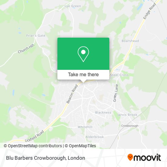 Blu Barbers Crowborough map
