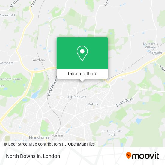 North Downs in map