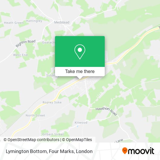 Lymington Bottom, Four Marks map