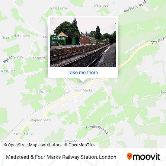 Medstead & Four Marks Railway Station map