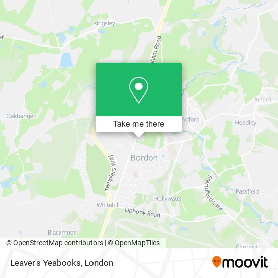 Leaver's Yeabooks map