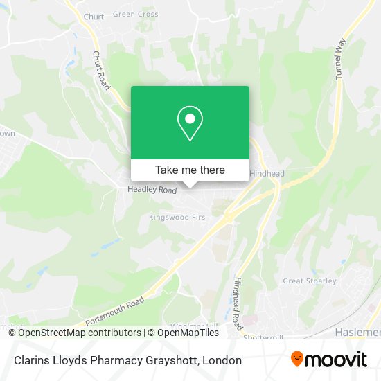 Clarins Lloyds Pharmacy Grayshott map