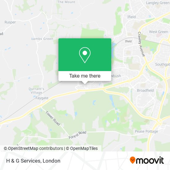 H & G Services map