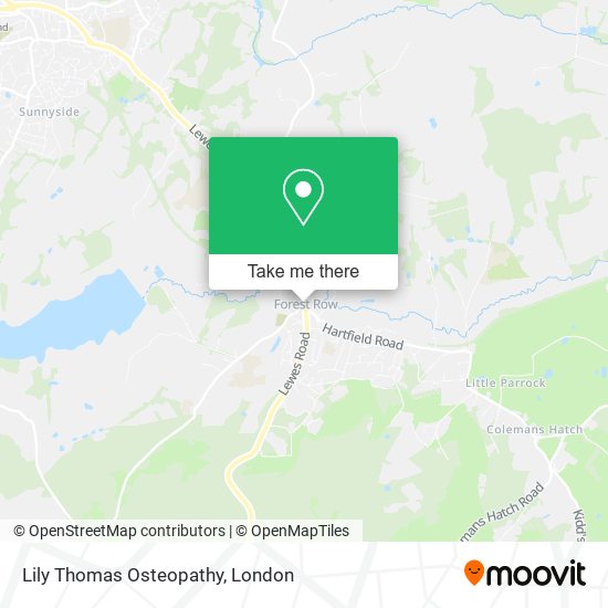 Lily Thomas Osteopathy map