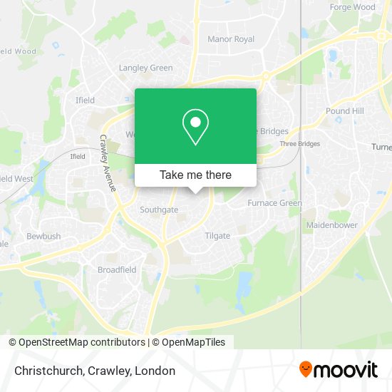 Christchurch, Crawley map