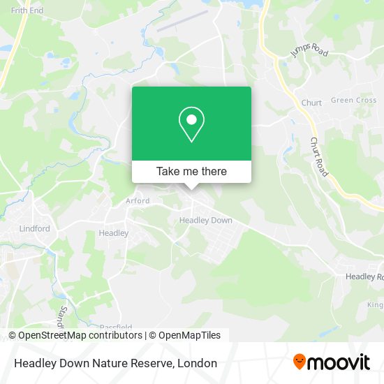 Headley Down Nature Reserve map