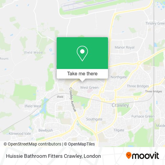 Huissie Bathroom Fitters Crawley map