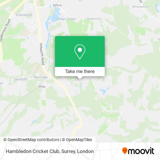 Hambledon Cricket Club, Surrey map