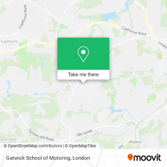 Gatwick School of Motoring map