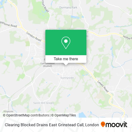 Clearing Blocked Drains East Grinstead Call map