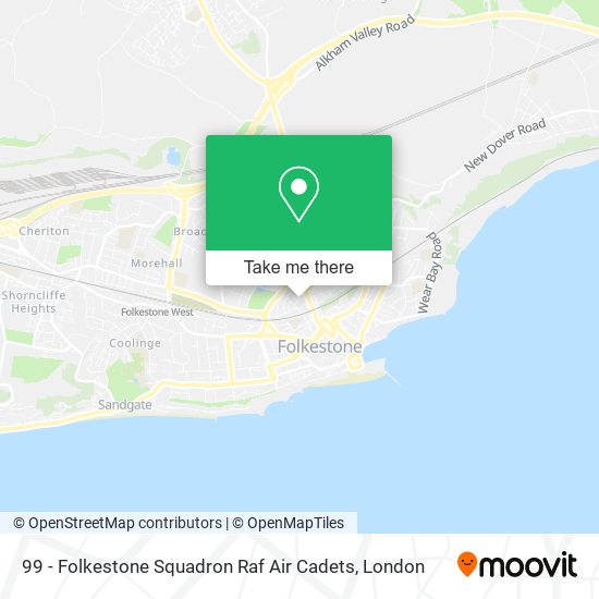 99 - Folkestone Squadron Raf Air Cadets map
