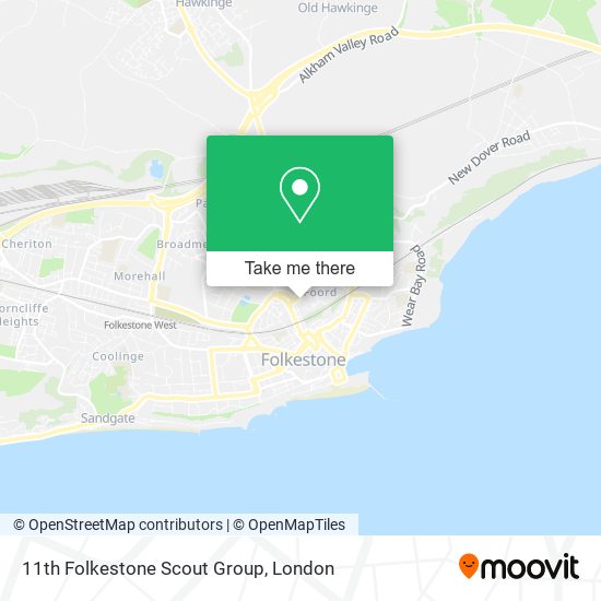 11th Folkestone Scout Group map