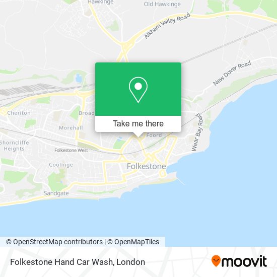 Folkestone Hand Car Wash map