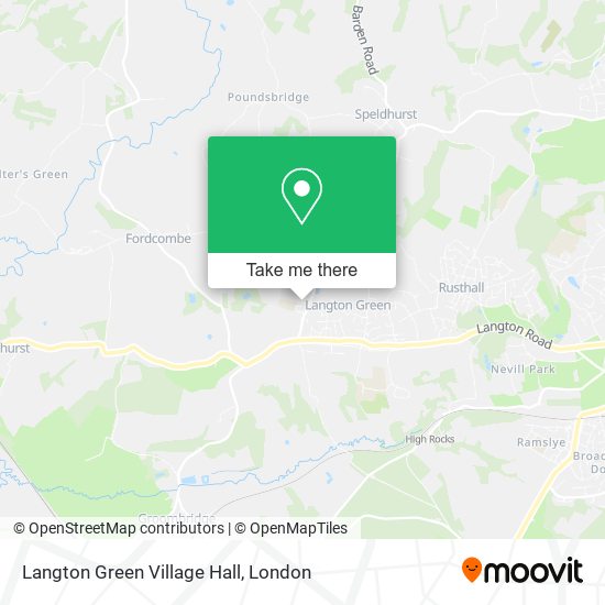 Langton Green Village Hall map