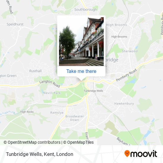 Tunbridge Wells, Kent map
